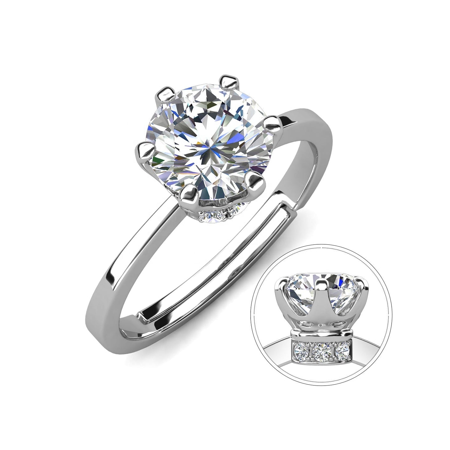 Moissanite Passion Scintillante Ring