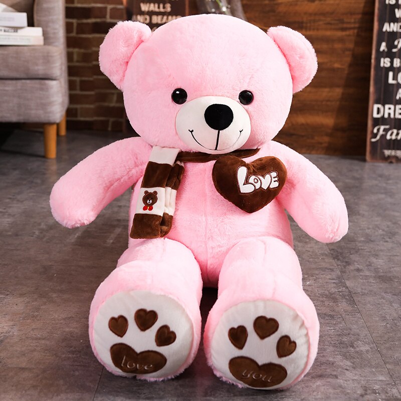 Giant Teddy Bear With Scarf Plush