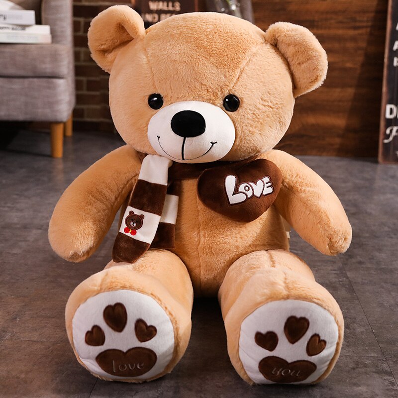 Giant Teddy Bear With Scarf Plush