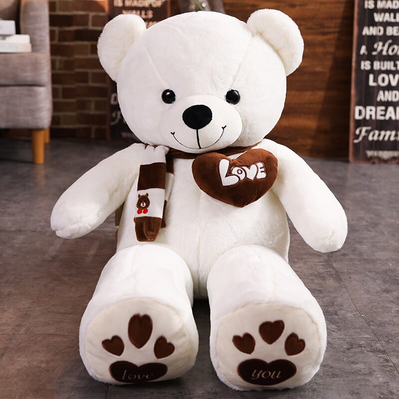 Giant Teddy Bear With Scarf Plush