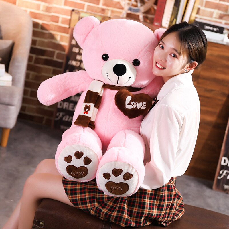 Giant Teddy Bear With Scarf Plush