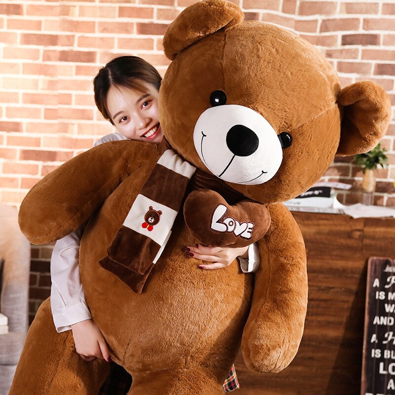 Giant Teddy Bear With Scarf Plush