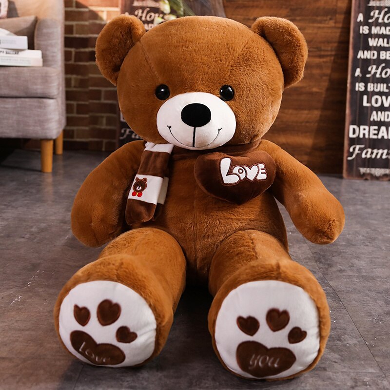 Giant Teddy Bear With Scarf Plush