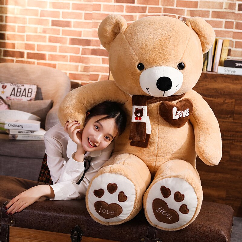 Giant Teddy Bear With Scarf Plush