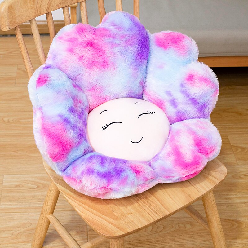 Kawaii Sunflower Face Seat Cushion